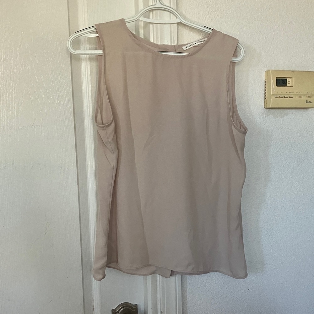 Violet & Claire Sleeveless Tan Top